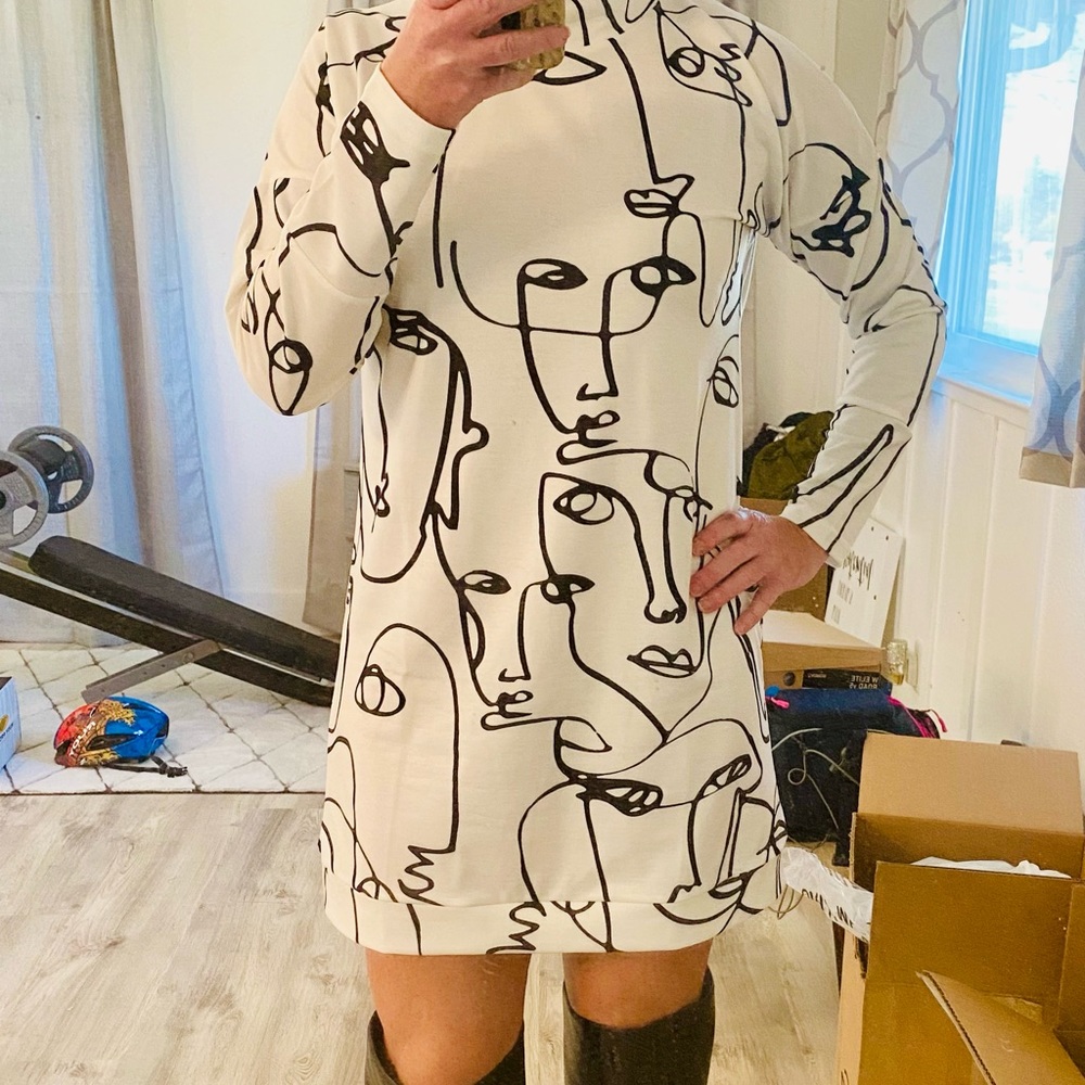 Sheek soft and cozy mini dress
